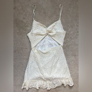 white lace dress